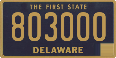 DE license plate 803000