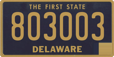 DE license plate 803003