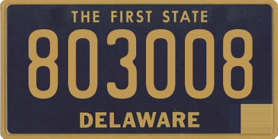 DE license plate 803008