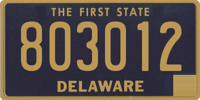 DE license plate 803012