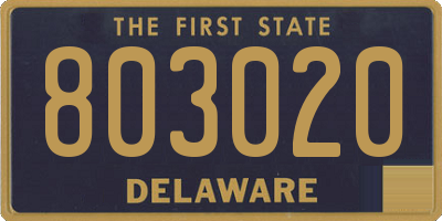 DE license plate 803020