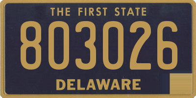 DE license plate 803026