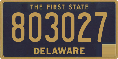 DE license plate 803027