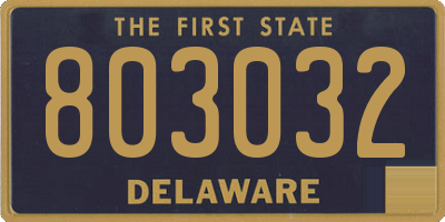 DE license plate 803032