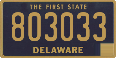DE license plate 803033