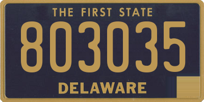 DE license plate 803035