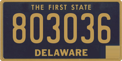 DE license plate 803036