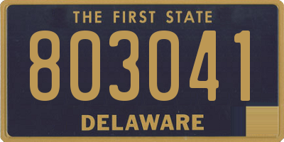 DE license plate 803041