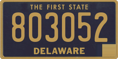 DE license plate 803052
