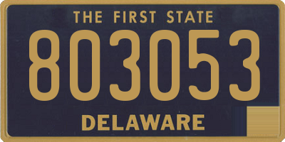 DE license plate 803053