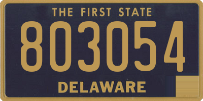 DE license plate 803054