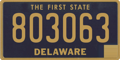 DE license plate 803063