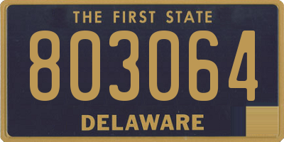 DE license plate 803064