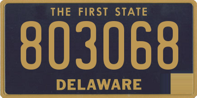 DE license plate 803068