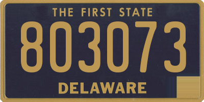 DE license plate 803073