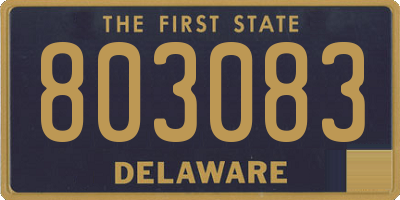 DE license plate 803083