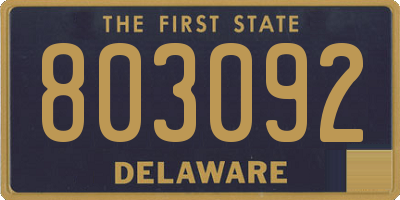 DE license plate 803092