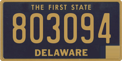 DE license plate 803094
