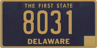 DE license plate 8031