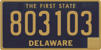 DE license plate 803103