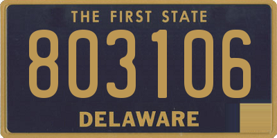 DE license plate 803106