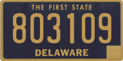 DE license plate 803109