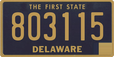 DE license plate 803115