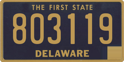 DE license plate 803119