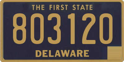 DE license plate 803120