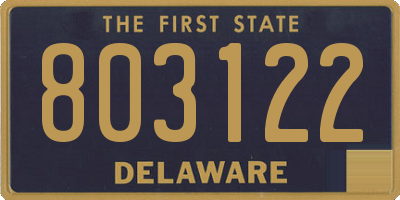 DE license plate 803122