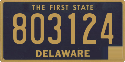 DE license plate 803124