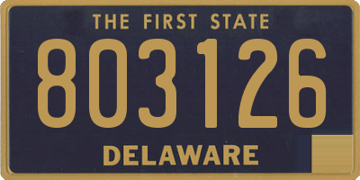 DE license plate 803126