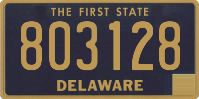 DE license plate 803128