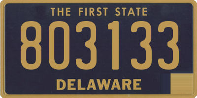 DE license plate 803133