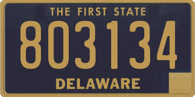 DE license plate 803134