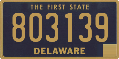 DE license plate 803139