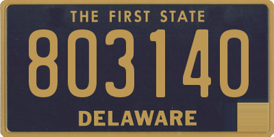 DE license plate 803140