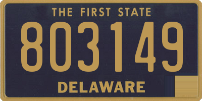 DE license plate 803149