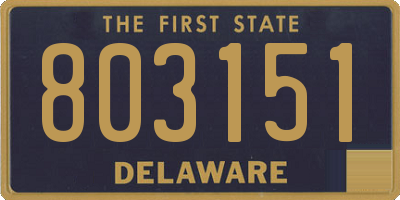 DE license plate 803151