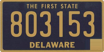 DE license plate 803153