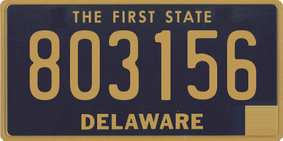 DE license plate 803156