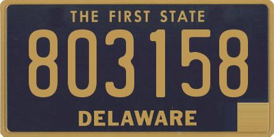 DE license plate 803158