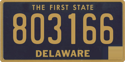 DE license plate 803166