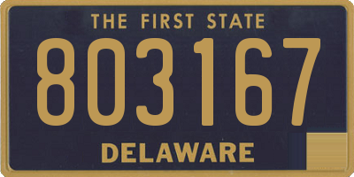 DE license plate 803167
