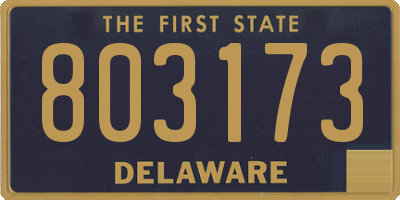 DE license plate 803173