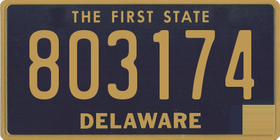 DE license plate 803174