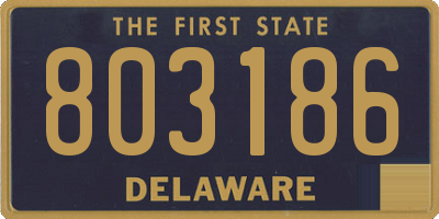 DE license plate 803186