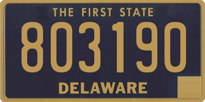DE license plate 803190