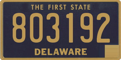 DE license plate 803192