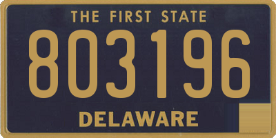 DE license plate 803196